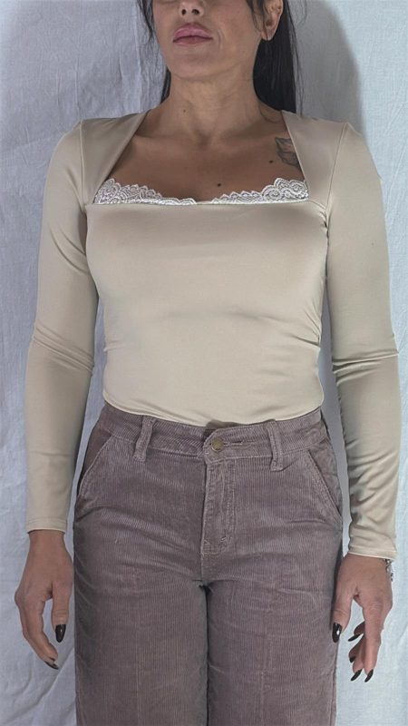 Maglietta francy beige