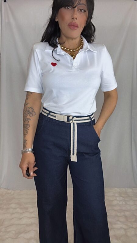 Polo Cuore Bianca