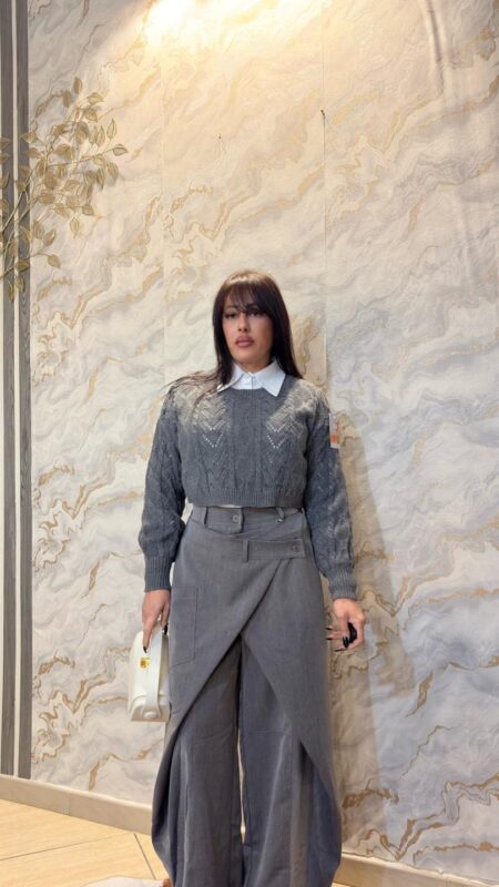 Pull Trecce Grigio