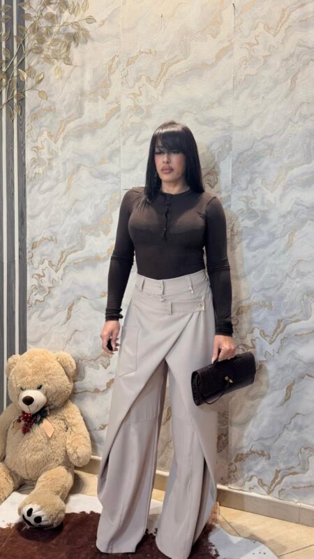 Pantalone Asimmetric Tortora