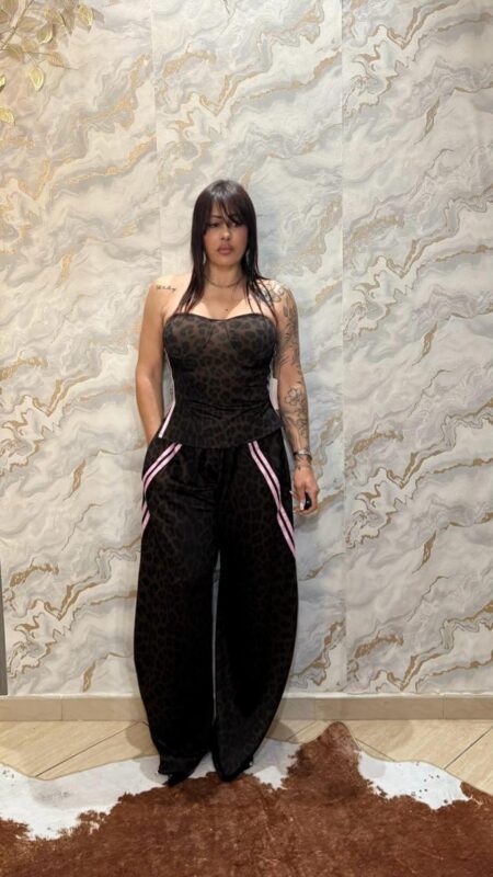 Coordinato Sporty-Chic Bande Rosa