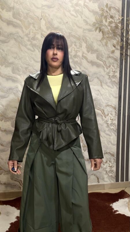 Giacca Ecopelle Verde