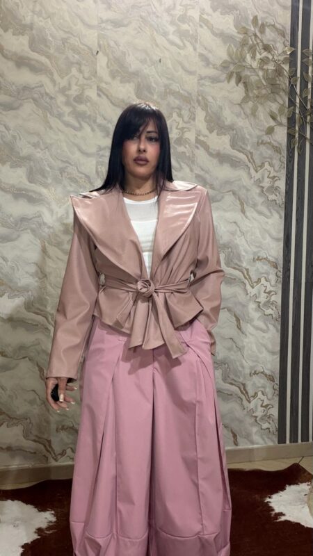 Giacca In Similpelle Rosa