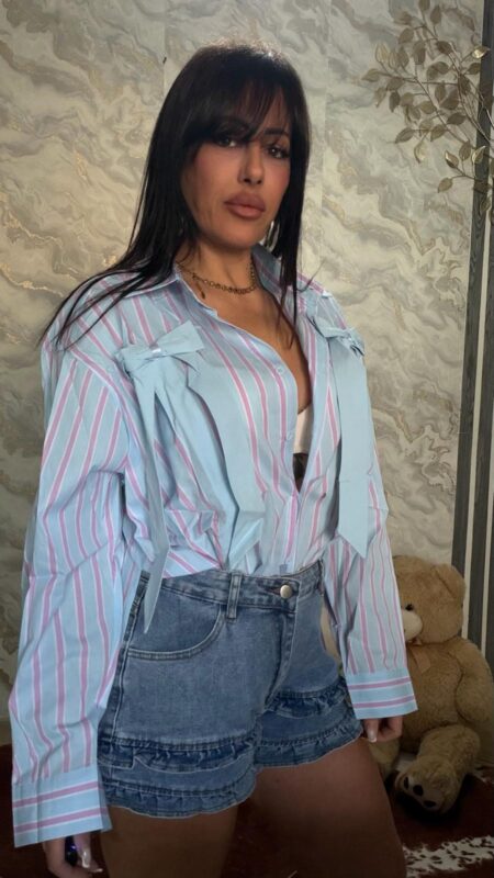 Camicia Flocon Celeste