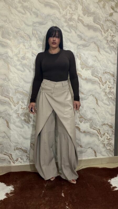 Pantalone Asimmetric Beige