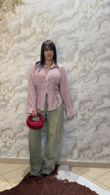Camicia Stringhe Bordeaux