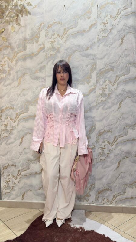 Camicia Stringhe Rosa
