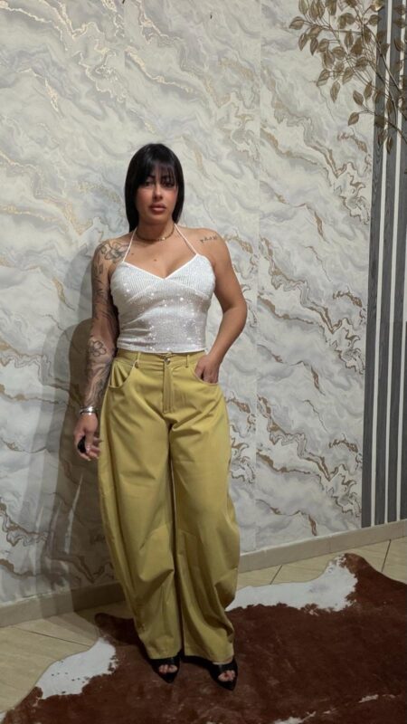 Pantalone Glamour Senape