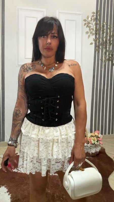 Corpetto In Jeans Nero Betty