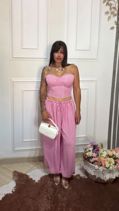 Coordinato Bardot Rosa