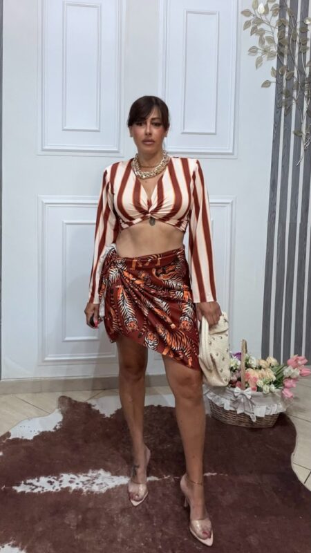 Coordinato Jungle Glam Cuoio