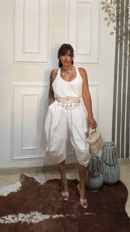 Pantalone Cocoon Bianco By J. W.
