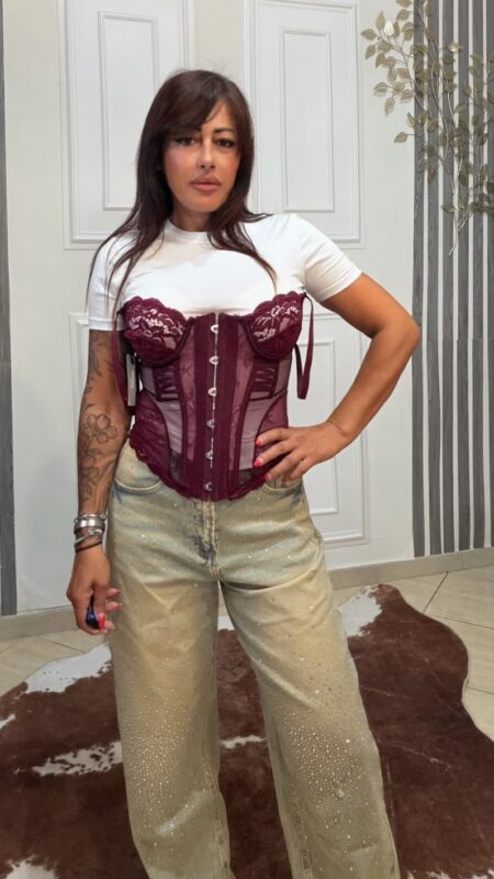 Corpetto Nina Bordeaux