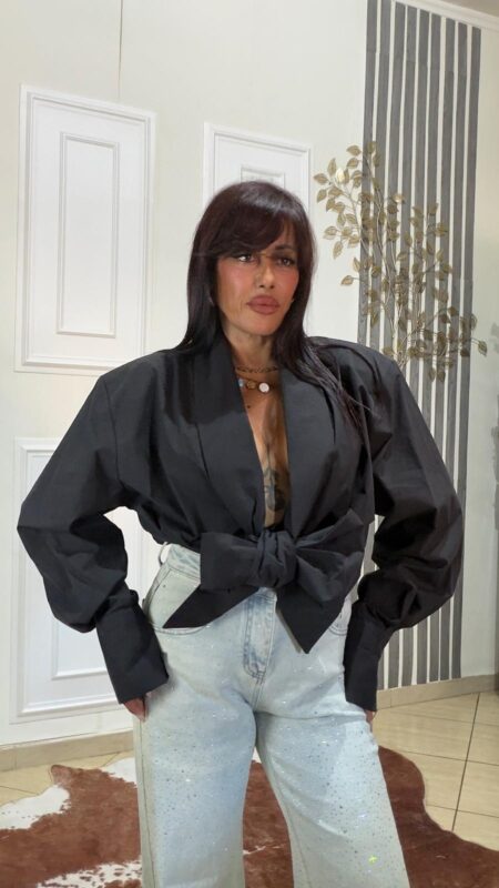 Camicia Fiocco Nera