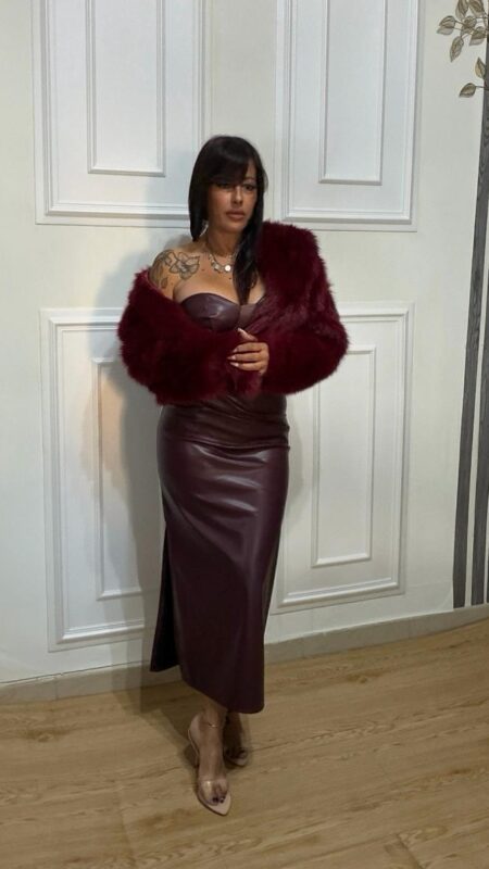 Eco-Pelliccia Bella Bordeaux