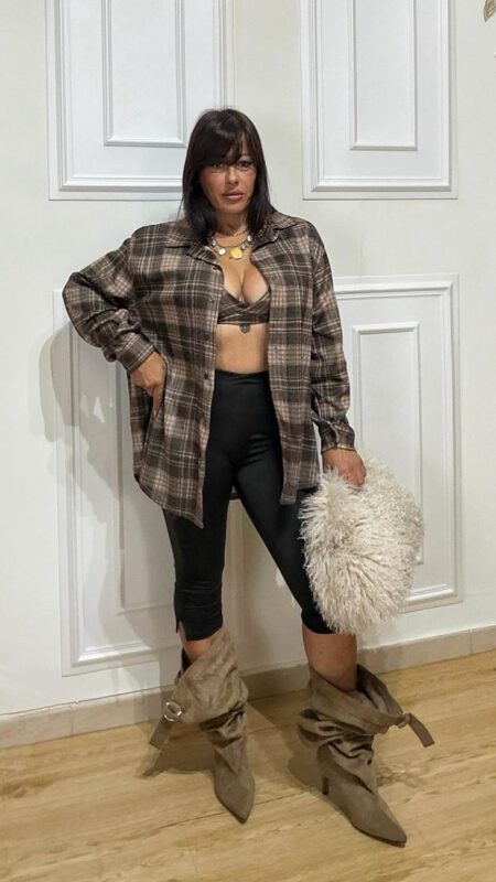 Camicia + Bralette Marrone